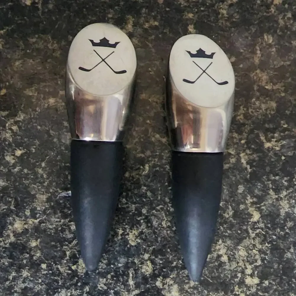 Wine Bottle Stoppers Golf Clubs Set of 2